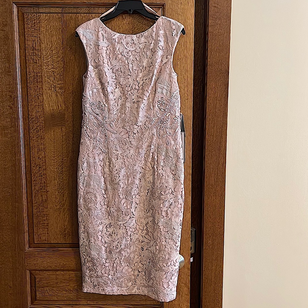 Size 8 Adrianna Papell evening dress. NWT. Mauve with beautiful beading